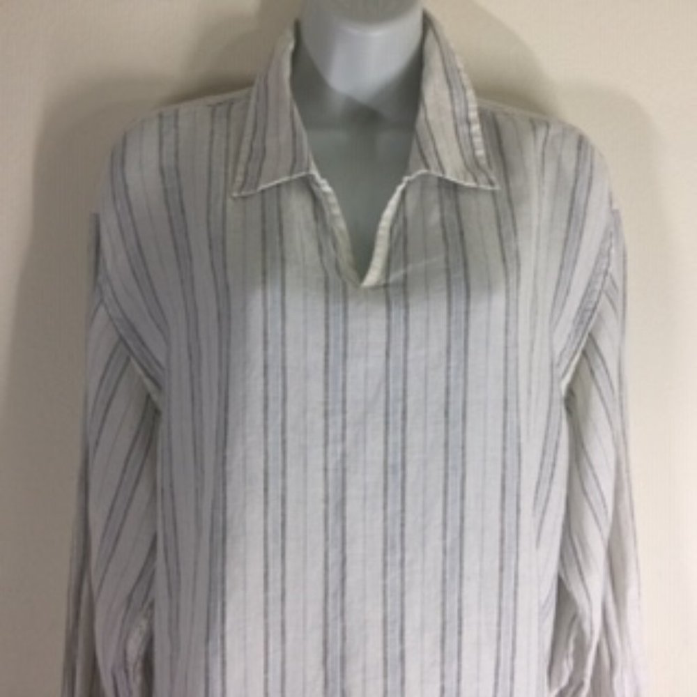 Brandini Linen Stripe Popover Tunic
